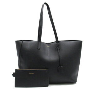 Saint Laurent Paris Tote Bag Black Leather